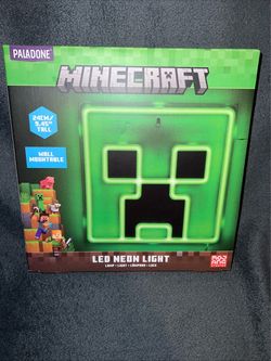 Minecraft Creeper Light Up Lamp Game Décor Green LED Night Mood Desk Mojang