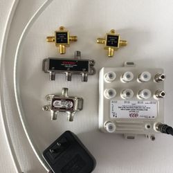 Cable TV Signal Amplifiers + Splitters