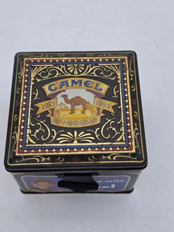 1993 Camel Cigarettes 80th Anniversary Poker Set Tin Cards Chips Vintage