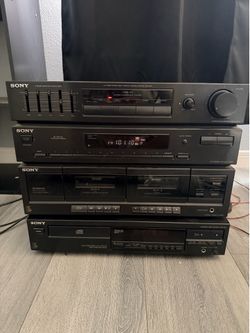 Vintage sony radio with sony speakers