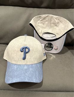 MLB New Era Philadelphia Phillies Off White Sky Blue Brim 9forty A Frame SnapBack Hats