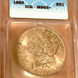 1889 Morgan Graded Silver Dollar