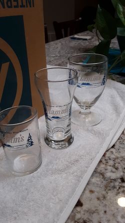 Vintage HAMMS BEER glasses