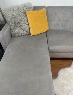 Gray sectional /reversible/ with storage