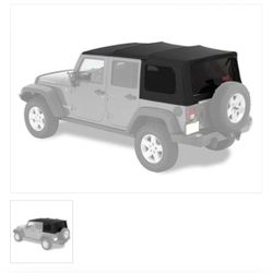 MOPAR Soft Top – 4 Door Jeep Wrangler JK Black Premium Sunrider (NEW)
