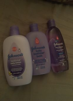 Bedtime baby lotion, bath, & shampoo