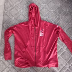 Women's Under Armour Arizona Cardinals Zip Up Sweatshirt Hoodie Size Large MSRP $79.99