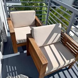 TWO OUTSIDE PATIO CHAIRS 