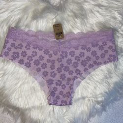 PINK No Show Cheekster Underwear w/ Lace Waistband 