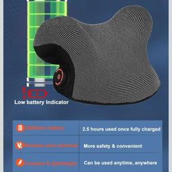 Wireless Heated Neck Stretcher for Pain Relief, Portable Cordless Neck Shoulder Cervical Traction Device with Graphene Heating Pad No Smell Magnetic T