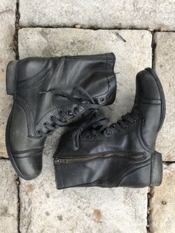 Black Combat Boots - Steve Madden Sz 6