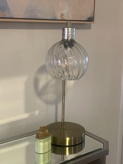 Desk Tabletop Glass Lamp