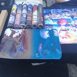 Anime Game Mats And Led 14×25 Mouse Pads