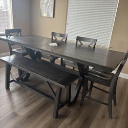 Dark Grey Dining Table