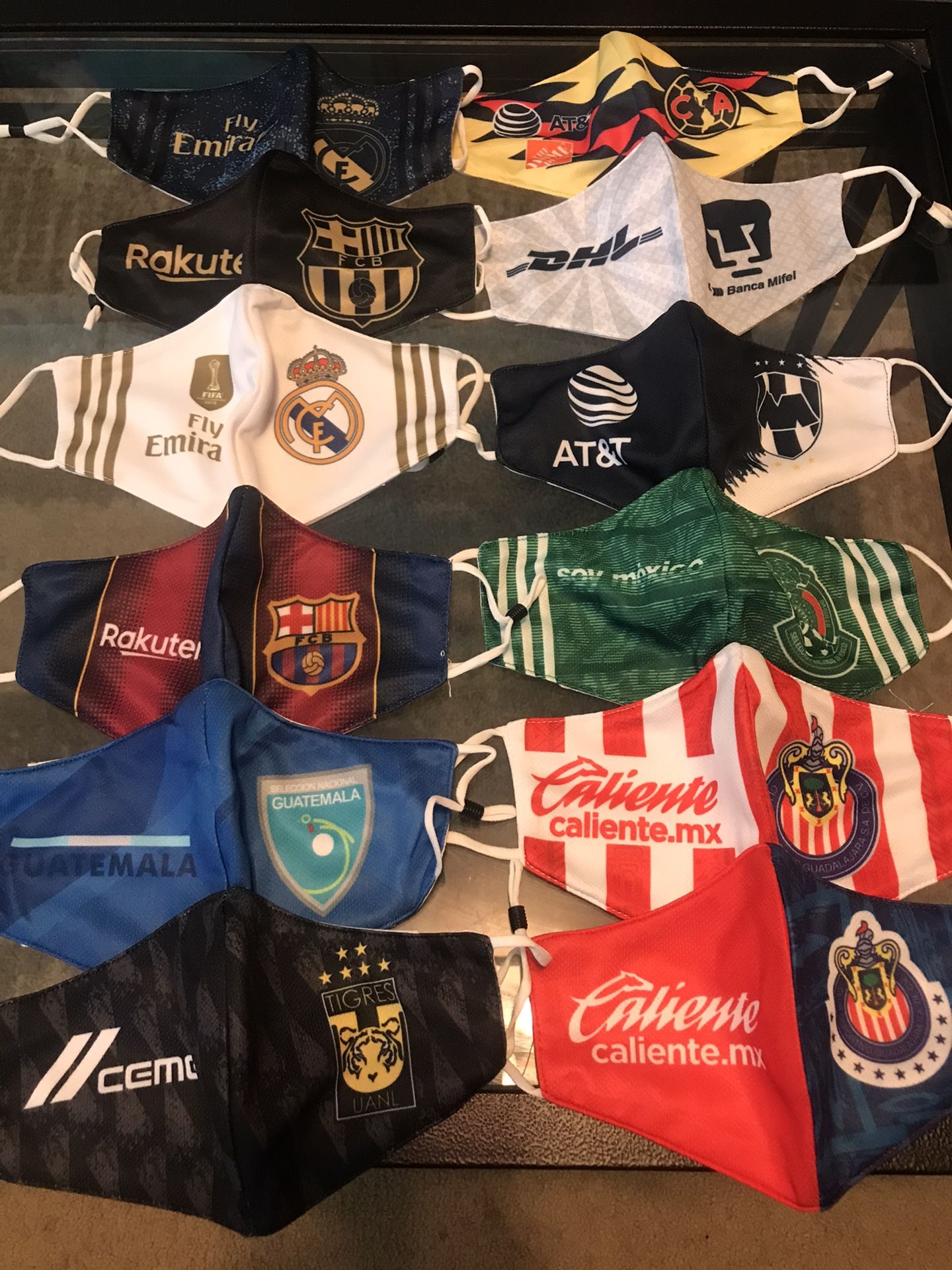 Soccer team masks