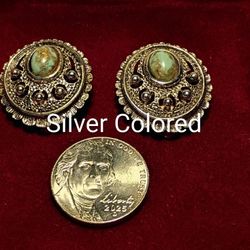 Vintage Collection Of Sarah Coventry Silver Color Clip On Ear Rings 