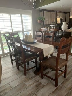 Dining room table with chairs