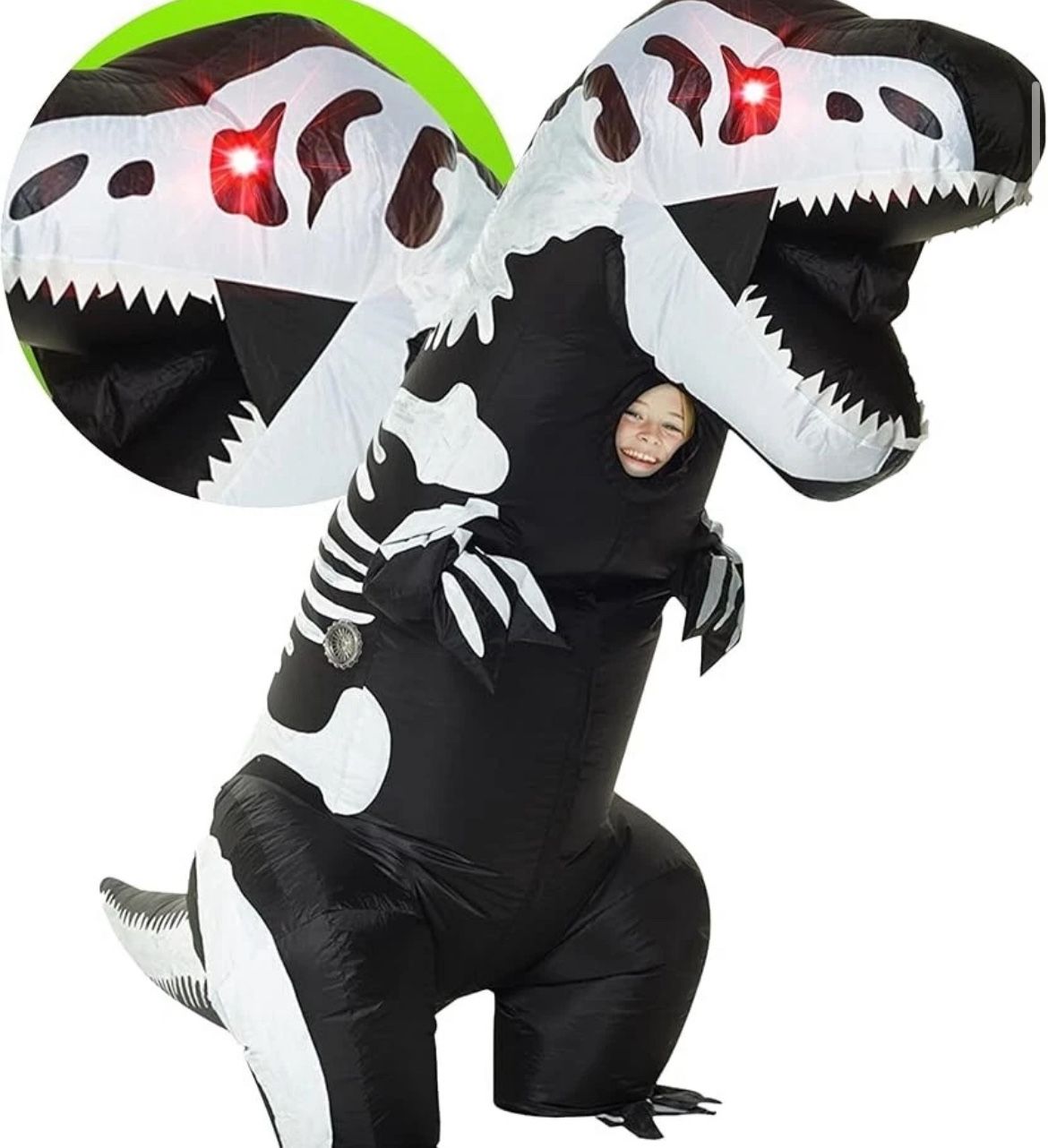 Skeleton T-Red Costume Child One Size Light Up Eyes