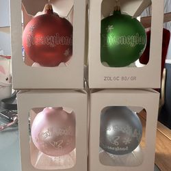 Vintage Disneyland Christmas Ornaments 