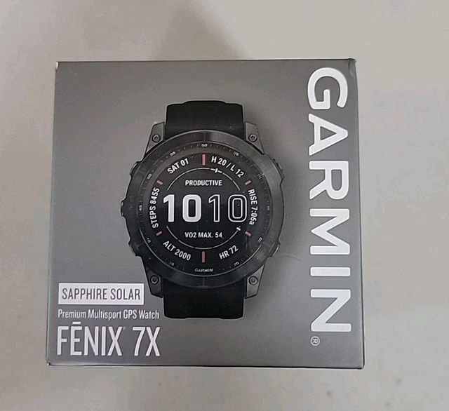 Garmin fēnix 7X Sapphire Solar GPS Watch - Black