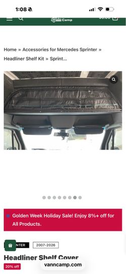 Mercedes Sprinter Headliner Shelf Cover