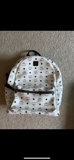 Authentic MCM Stud White Backpack Bag