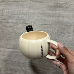New Starbucks Black Cat Halloween Mug
