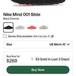 MIND 001 SLIDE BLACK CHROME 