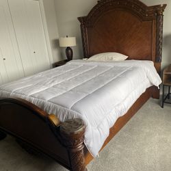 Beautiful Ashley Queen Wood Bed Frame