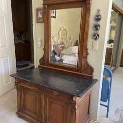 Antique Dresser With Mirror