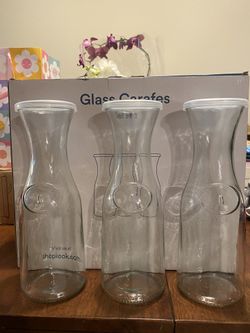 Glass Carafes with lids