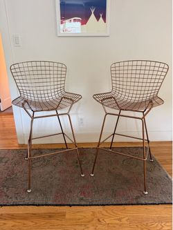 Bar Stool Chair - Bertoia - Set of 2  (wire mesh)