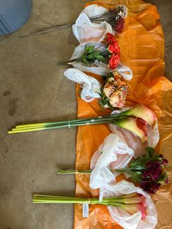 Artificial Lily, Peony, Rose Floral Lot Artificial de Lirios, Peonías, Rosas spray Tahari DIY CRAFT