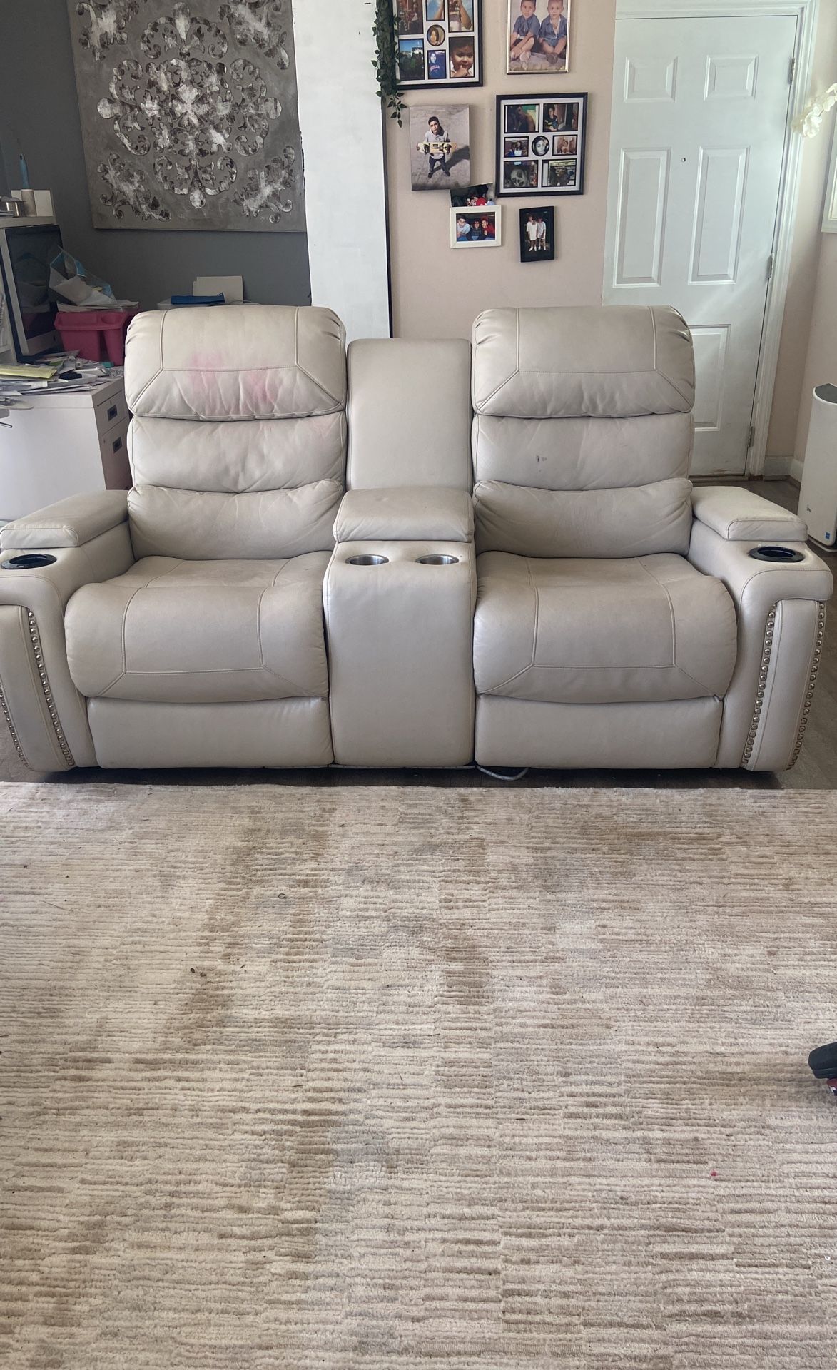Recliner Leather Love Seat