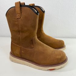 Brunt Bolduc 9" Unlined Soft Toe Boots Mens Size 9.5 Brown Water Resistant EUC