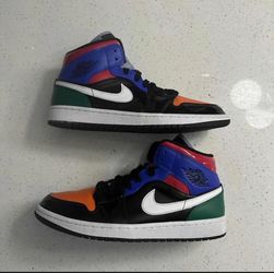🔥Nike Air Jordan 1 SE Mid Multi Patent Size 10.5 Authentic🔥