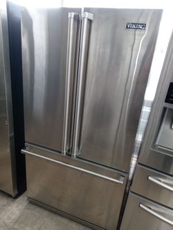 Viking stainless steel french door refrigerator - Free delivery