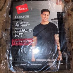 Hanes Men’s Size S 4  Black T Shirts Brand New