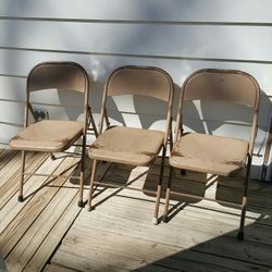 metal folding chairs set of 3 for Sale in Alma MI OfferUp