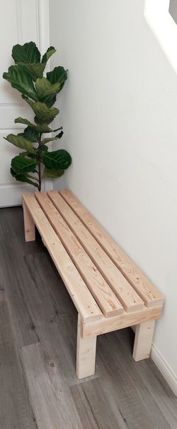 🌱Solid Wood Bench/Coffee Table ::: 17"H X 60"W X 16"D (4 Planks) ::: Natural