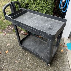Small / Narrow Rubbermaid Cart With High Back Handle 
