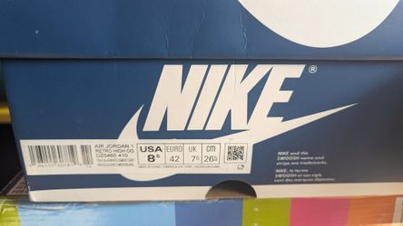 Air Jordan 1 High OG True Blue-- Size 8.5 Mens