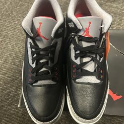 Jordan 3 black cement 2024 size 12 Read Description 