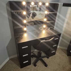 Black Vanity Desk