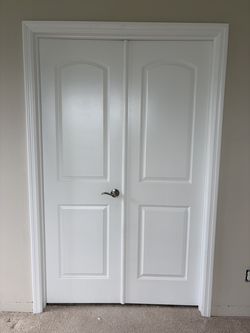 Doors Arch 2 panel french indoors 24in x 80in with 25in x80in no frame