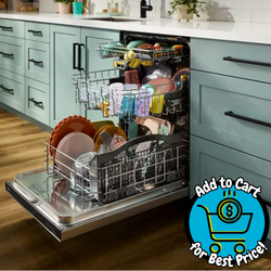 Whirlpool 24" Top Control Dishwasher with Total Coverage Wash and Auto Open Air Dry