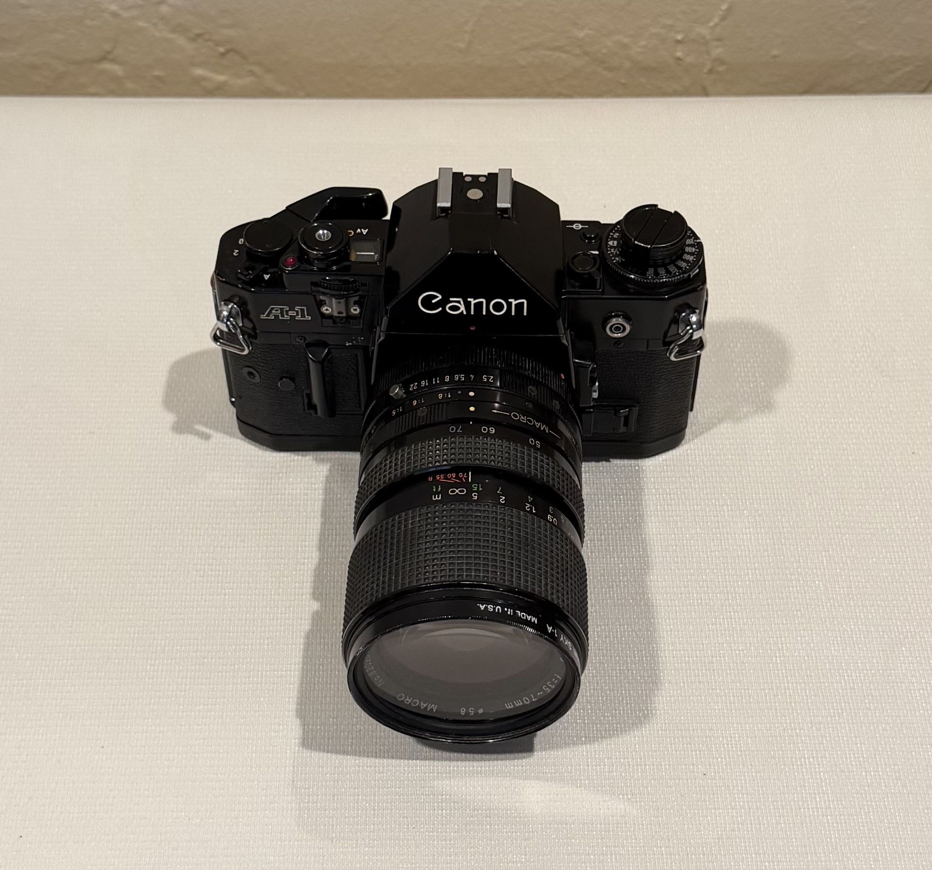 Canon A-1 SLR Film Camera & 35-70 mm Canon FD Mount Lens