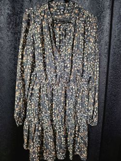Long sleeve sheer midi dress size XL