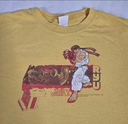 Vintage Street Fighter II (2) Ryu Shirt Size LG Capcom 2005