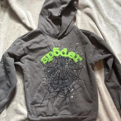 Grey sp5der hoodie male size L